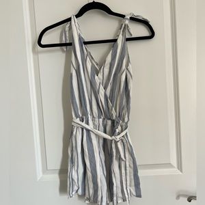 Abercrombie Striped Tie Strap Romper